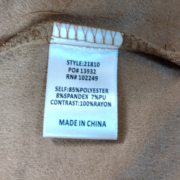 Skies Are Blue Faux Leather Open Front Waterfall Jacket Size S - Picture 6 of 6